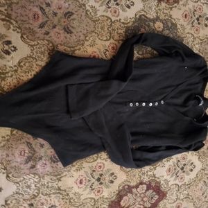Anthropologie med black cotton bodysuit